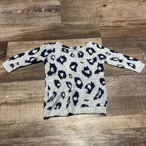 Carter's kids Sweater - Gray and Black Leopard Print